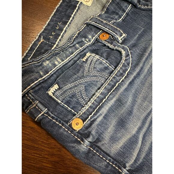 Big Star Miki Jeans Thick Stitch Y2K Women 34 Fit Cowgirl Western Aztec Country - Picture 10 of 12